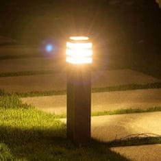 LUMILED Vrtna svetilka E27 zunanji stebriček TAXUS 2 črna 80cm z grlom 230V