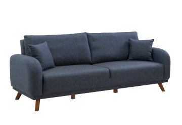 Atelier Del Sofa Raztegljiv kavč s tremi sedeži, Hera - temno modra
