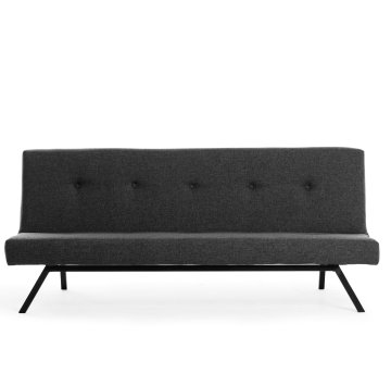Atelier Del Sofa Raztegljiv kavč s tremi sedeži, Zola - temno siva
