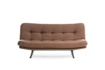 Atelier Del Sofa 3-sedežna raztegljiva sedežna garnitura, Misa Mala raztegljiva sedežna garnitura - svetlo rjava