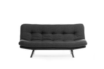 Atelier Del Sofa 3-sedežna raztegljiva sedežna garnitura, Misa Mala raztegljiva sedežna garnitura - temno siva