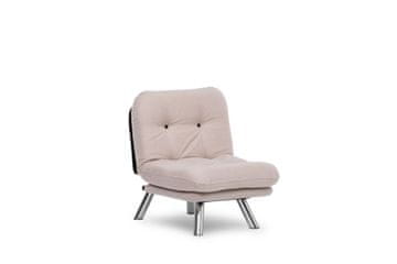Atelier Del Sofa Raztegljiv kavč z 1 sedežem, Misa Small Solo v2 - krem