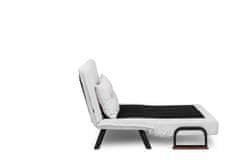 Atelier Del Sofa Raztegljiv kavč z dvema sedežema, Sando z dvema sedežema - tkanina Teddy - kremasta