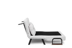Atelier Del Sofa Raztegljiv kavč z dvema sedežema, Sando z dvema sedežema - tkanina Teddy - kremasta