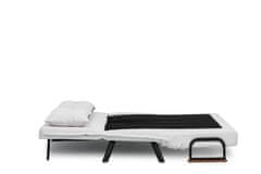 Atelier Del Sofa Raztegljiv kavč z dvema sedežema, Sando z dvema sedežema - tkanina Teddy - kremasta
