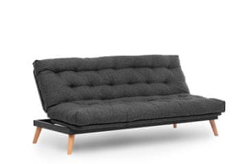 Atelier Del Sofa Raztegljiv kavč s tremi sedeži, Saki - temno siva
