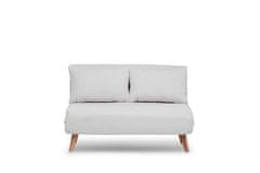 Atelier Del Sofa 2-sedežna raztegljiva sedežna garnitura, Folde 2-sedežnik - Teddy Fabric - Cream