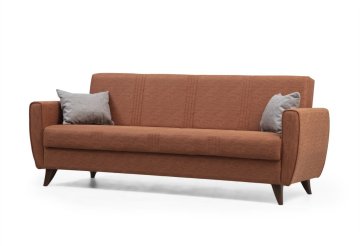 Atelier Del Sofa 3-sedežna raztegljiva sedežna garnitura, Zaden - Rdeča ploščica