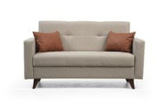 Atelier Del Sofa Raztegljiv kavč z dvema sedežema, Polya - bež