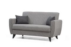 Atelier Del Sofa Raztegljiv kavč z dvema sedežema, Zaden - svetlo siva