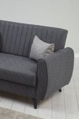 Atelier Del Sofa Raztegljiv kavč z dvema sedežema, Alkon - temno siva