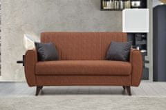Atelier Del Sofa Raztegljiv kavč z dvema sedežema, Alkon - Rdeča ploščica
