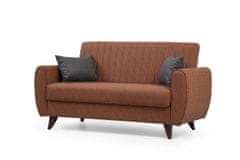 Atelier Del Sofa Raztegljiv kavč z dvema sedežema, Alkon - Rdeča ploščica