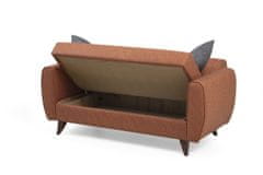 Atelier Del Sofa Raztegljiv kavč z dvema sedežema, Alkon - Rdeča ploščica