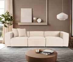 Atelier Del Sofa 3-sedežna zofa, Lora, 3 sedeži - breskev