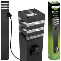 LUMILED Vrtna svetilka E27 zunanji stebriček TAXUS 2 črna 80cm z grlom 230V