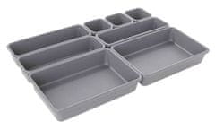 slomart AG641B Modularni organizator 8 kosov sive barve