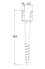 shumee Jeklena palica za vrtanje 120x865 mm