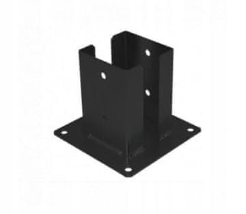 DOMAX Podstavek stebra, privit v beton, 92x150x2mm, črne barve
