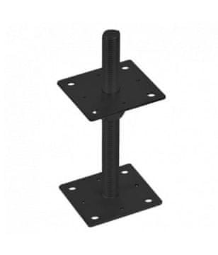 DOMAX Podstavek za drog M24 100x250x4mm črne barve