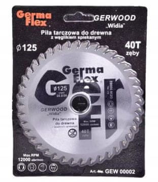 Germa Flex Rezalni disk za les 125x22,2 mm 40t karbidna trdina