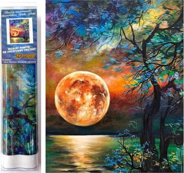 Norimpex Diamantna slika Pisana polna luna nad jezerom 30x40cm