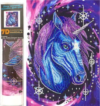Norimpex Diamantna slika 7D zvezda samorog 30x40 cm