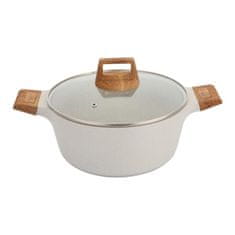 Pekač s površino brez prijema in pokrovom 24 cm Naravno BG-30642-CR