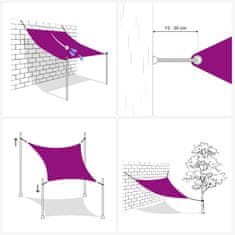 Vidaxl Senčno jadro 160 g/m² temno zeleno 2x4 m HDPE