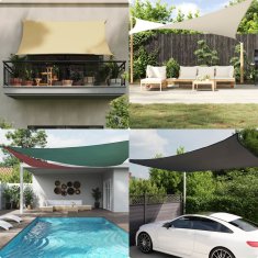shumee Senčno jadro peščeno 3x2.5 m 100 % poliester oxford