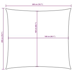Vidaxl Senčno jadro oksford blago kvadratno 2x2 m oranžno