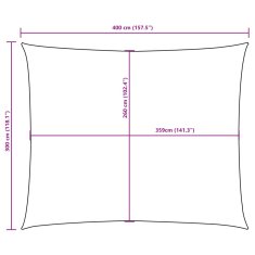 Vidaxl Senčno jadro oksford blago pravokotno 3x4 m taupe