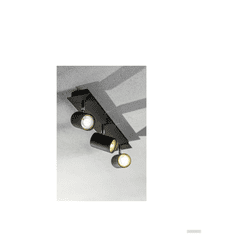 GTV Stropna svetilka VENETO 3xGU10 230V IP20, črna