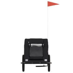 Vidaxl vidaXL Kolesarska prikolica za hišne ljubljenčke, oxfordsko blago in železo