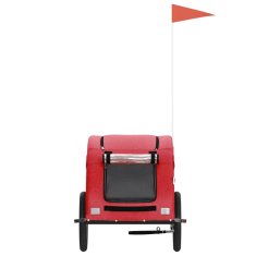 Vidaxl vidaXL Kolesarska prikolica za hišne ljubljenčke, oxfordsko blago in železo