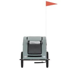 Vidaxl vidaXL Kolesarska prikolica za hišne ljubljenčke, oxfordsko blago in železo