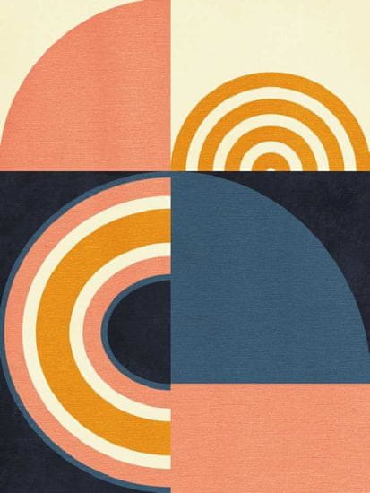 Pelcasa Rainbow Plus Shapes Blue Mustard9 - 21x30 cm