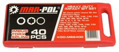 MAR-POL Set ključev Torx in imbus 40 kosov M66400