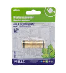 Vmesna spojka za 2 hitri spojki 1/2" Ms AQUA