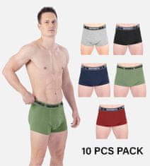 PANTONECLO Moške spodnje perilo boksarice - elastične, protimikrobne, antistatične, zračne (paket 10 kosov), XL