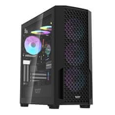 darkFlash Računalniško ohišje Darkflash DF2100 + 4 argb ventilatorji (črno)