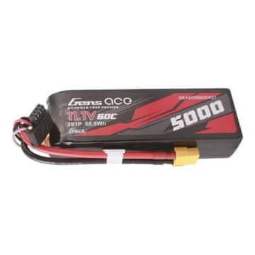 Gens Ace Baterija Gens ace G-Tech 5000mAh 11,1V 60C 3S1P kratke velikosti Lipo z vtičem XT60