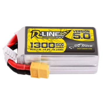 Tattu Tattu R-Line različica 5.0 1300mAh 14,8V 150C 4S1P Lipo baterija z vtičem XT60