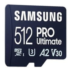 Samsung Samsung spominska kartica microSDXC PRO Ultimate 200 MB/s UHS-I/U3 s kapaciteto 512 GB (MB-MY512SB/WW)