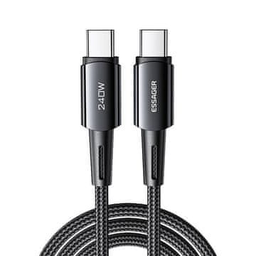 slomart Kabel USB-C na USB-C 240W Essager 1 m (siv)