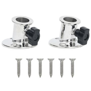 Vidaxl Bimini okrogel nosilec za 26 mm cev 2 kosa nerjaveče jeklo