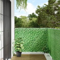 shumee Vrtno platno za zasebnost vzorec rastlin zelena 600x120 cm PVC