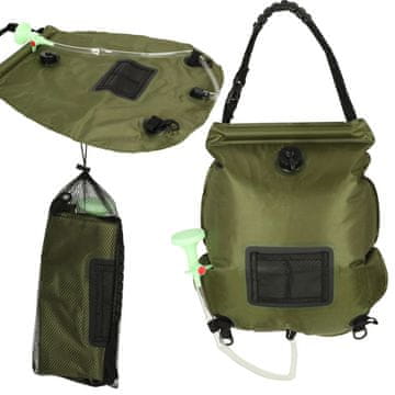 WOWO Solarni tuš za kampiranje - Solarni tuš za kampiranje 20L XXL s termometrom