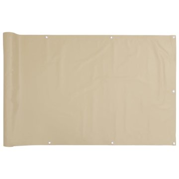 Vidaxl Balkonsko platno bež 120x600 cm oksford blago