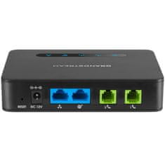 Grandstream HT812 (ATA), 2x FXS, 2 računa SIP, 1x Gbit LAN, usmerjevalnik NAT, 3-smerna konfiguracija, samodejno preverjanje.